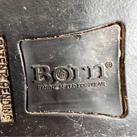 BORN SHOOTIES ANKLE BOOTS. Black- zipper openings. Buckles & Straps embellished - Picture 3 of 6